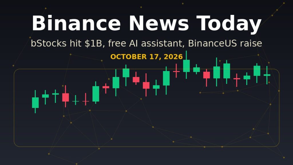 Image of Binance News Today: bStocks Hit $1 Billion, Free AI Assistant Goes Live and BinanceUS Seeks $100 Million (October 2026) in HODLCRYPTOS