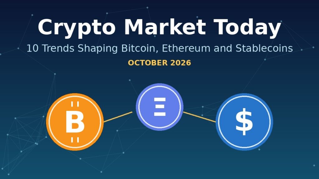 Image of Crypto Market Today: 10 Trends Shaping Bitcoin, Ethereum and Stablecoins (October 2026) in HODLCRYPTOS
